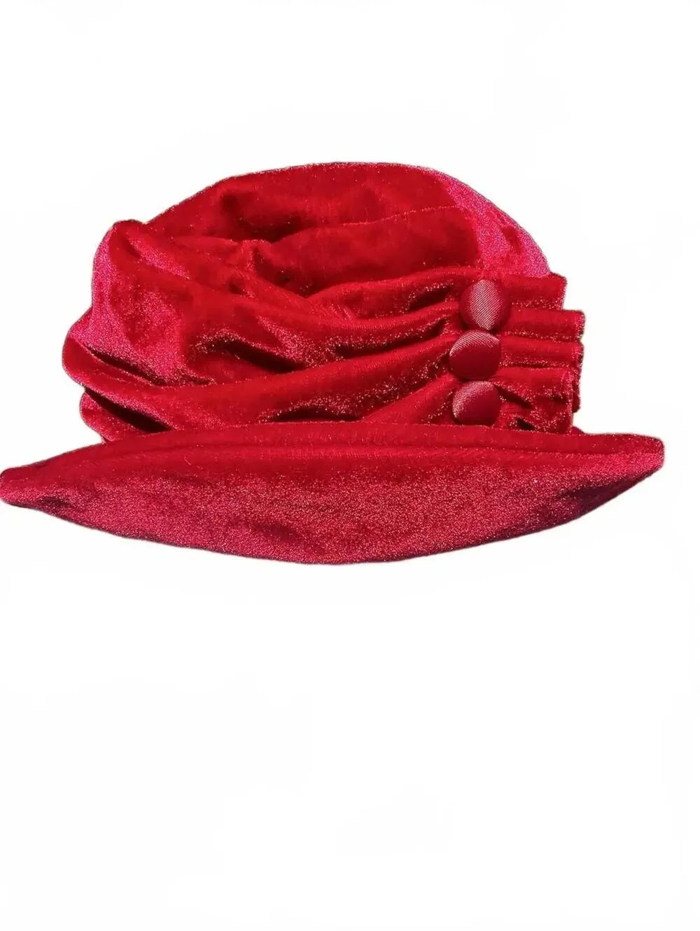 Betmar Vintage  90’s Bright Red Velvet Floppy Hat Grunge Whimsigoth Indie gen-x